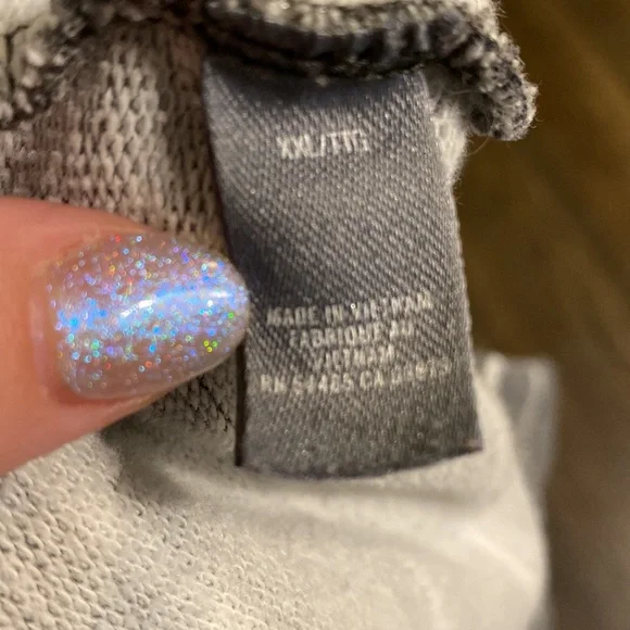 Aerie Gray Sweatshirt XXL Silver Stripes Stripe EUC - Picture 5 of 7